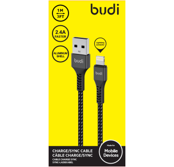 Kabel Budi pleciony Lightning 1m