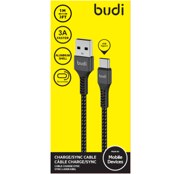 Kabel Budi pleciony USB-C 1m