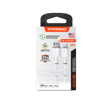 Kabel HyperGear Lightning MFI Silicone PRO 1.8m