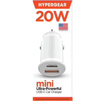Ładowarka HyperGear DUAL PD/USB 20W biała