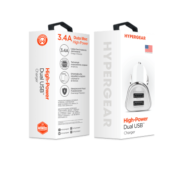 Ładowarka HyperGear DUAL USB 3.4A biała