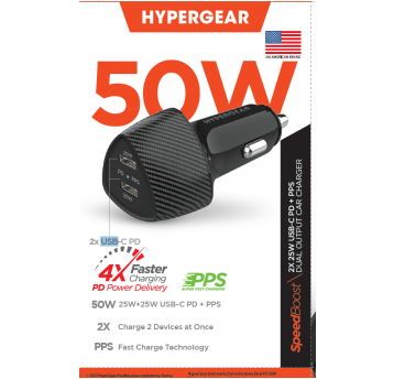 Ładowarka HyperGear DUAL USB-C PD 50W